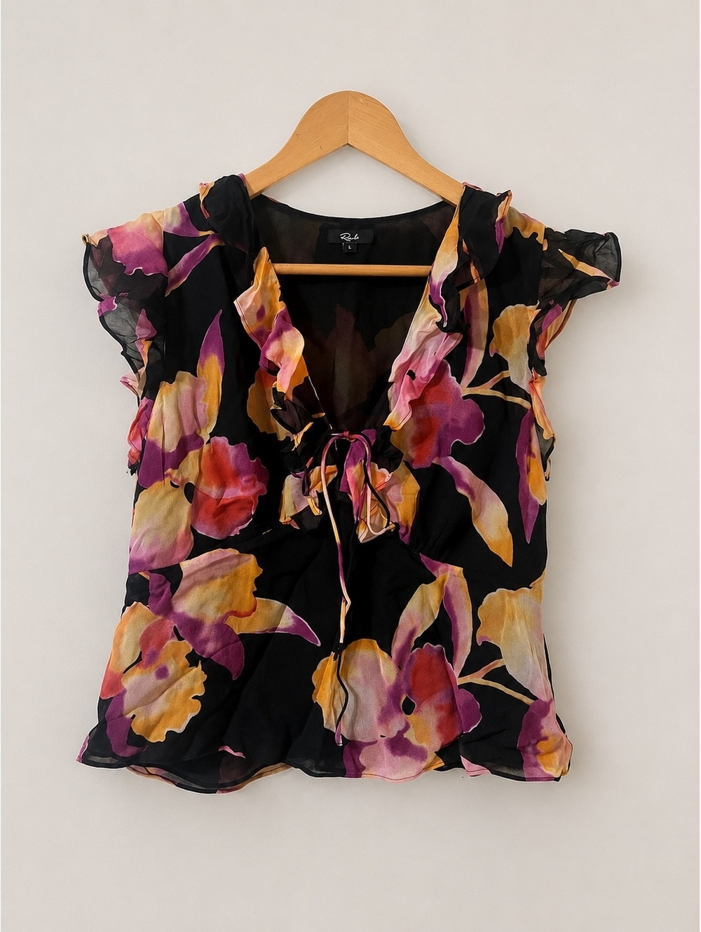 Rails Women's Floral Ruffle Sleeve Blouse Size S